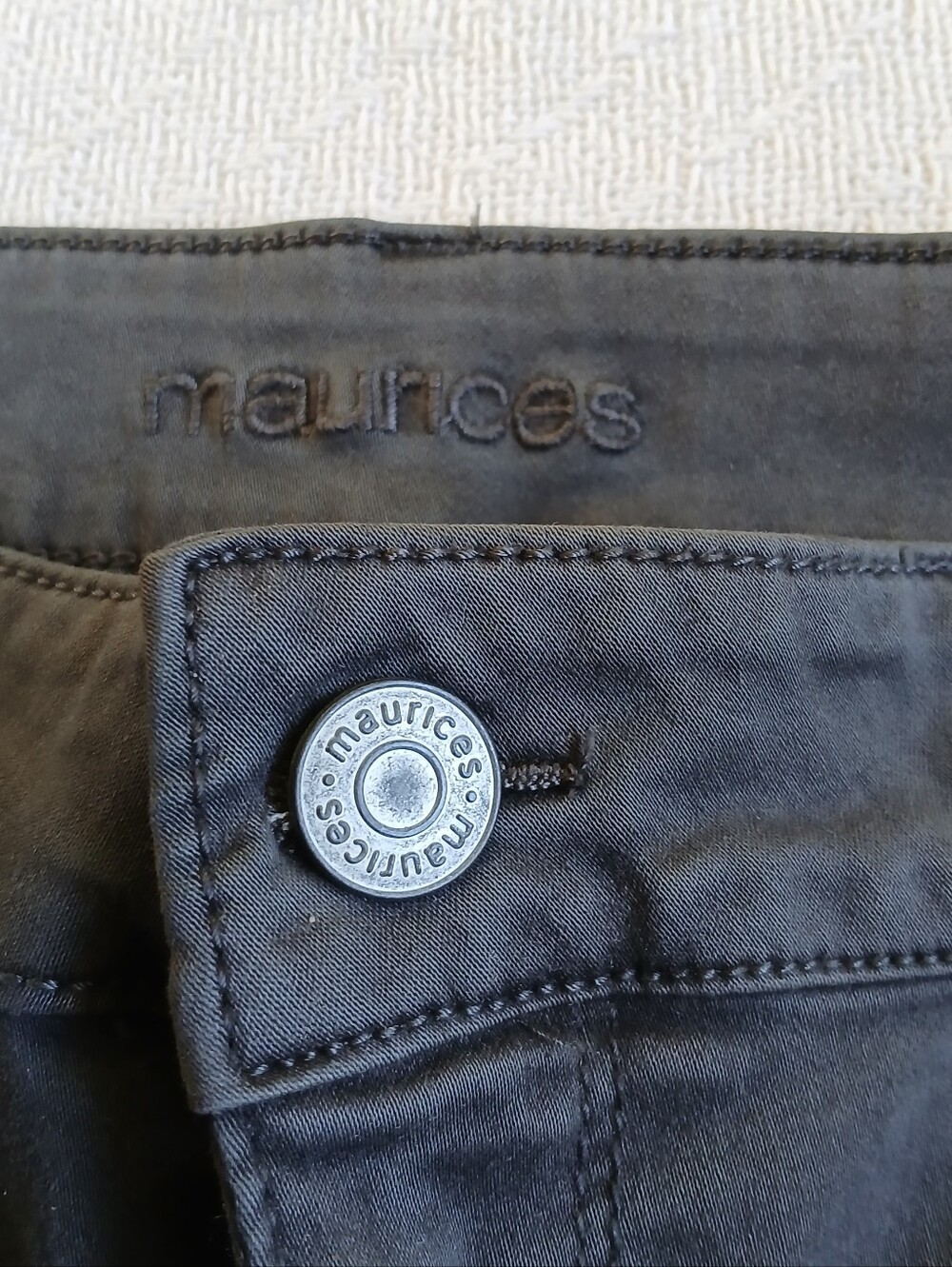 maurices ♡ jegging midrise denim flex gray large casual minimalist basics quiet - Picture 4 of 9